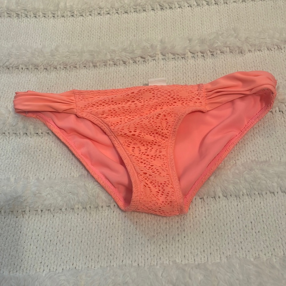 Hot water bikini bottom lace up coral women size M